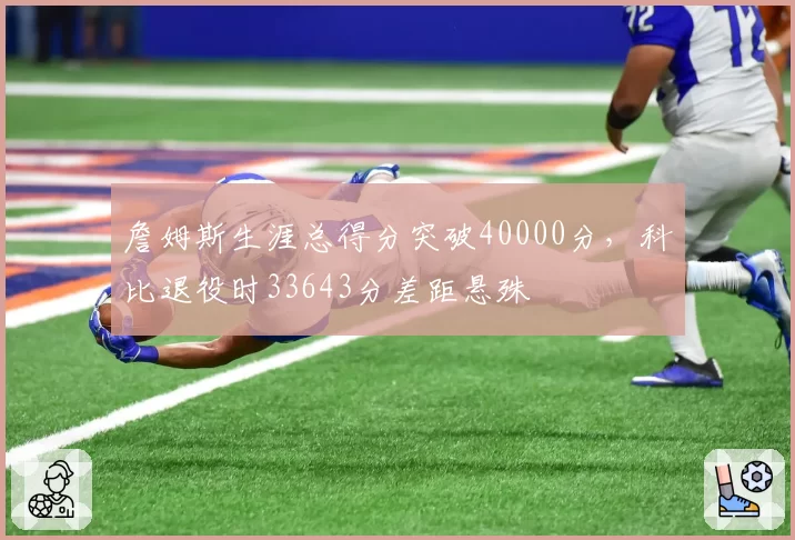 詹姆斯生涯总得分突破40000分,科比退役时33643分差距悬殊
